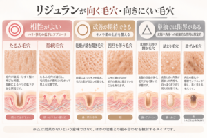 毛穴の悩み別リジュラン適性チャート