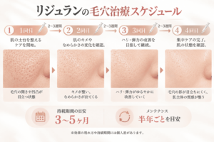 リジュラン毛穴治療スケジュール
