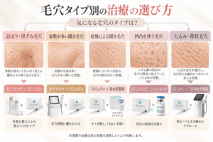 毛穴タイプ別治療ガイド